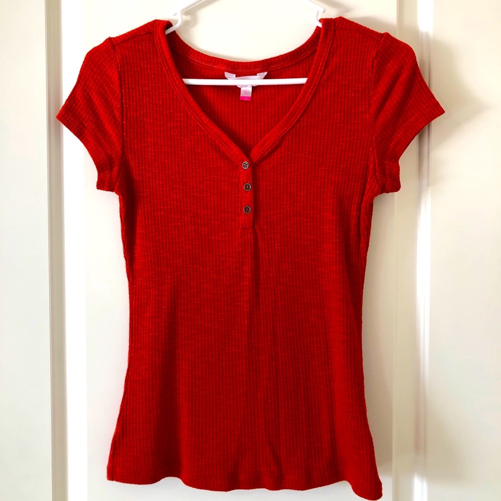 Orange Fitted Top